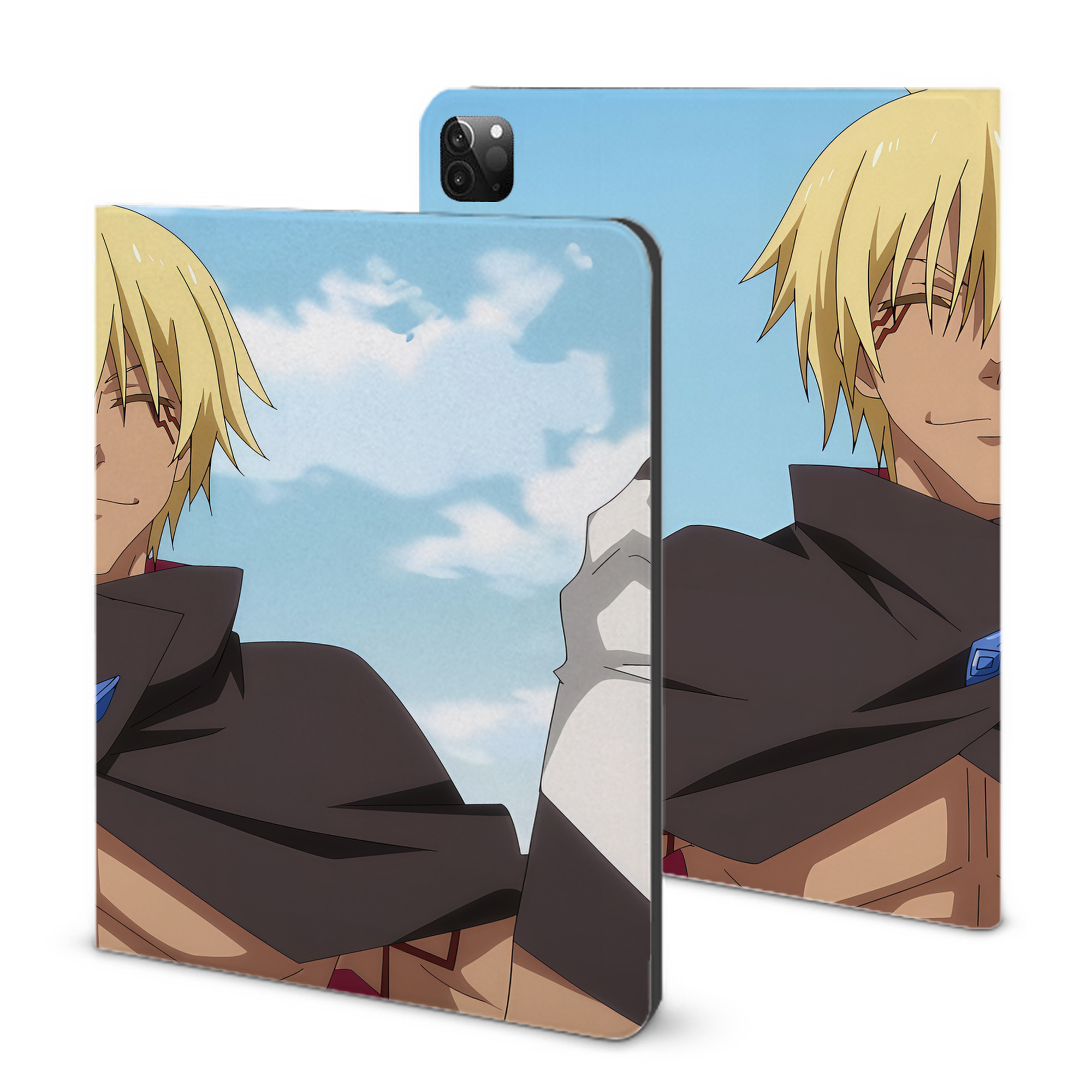 （画像用） 転スラ Regarding Reincarnated to Slime IPadケース ペンホルダー付き ブックスタイルデザイン